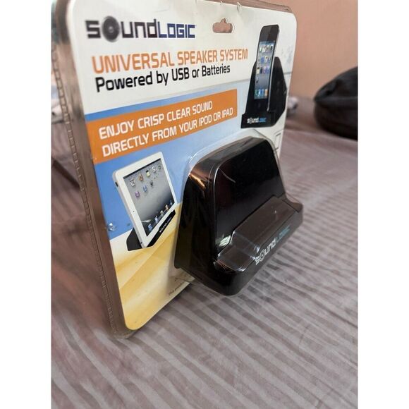 Soundlogic Universal Speaker System For Tablets Phones MP3 - Batteries or USB - Picture 3 of 3